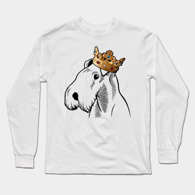Lakeland Terrier Dog King Queen Wearing Crown Long Sleeve T-Shirt by millersye
